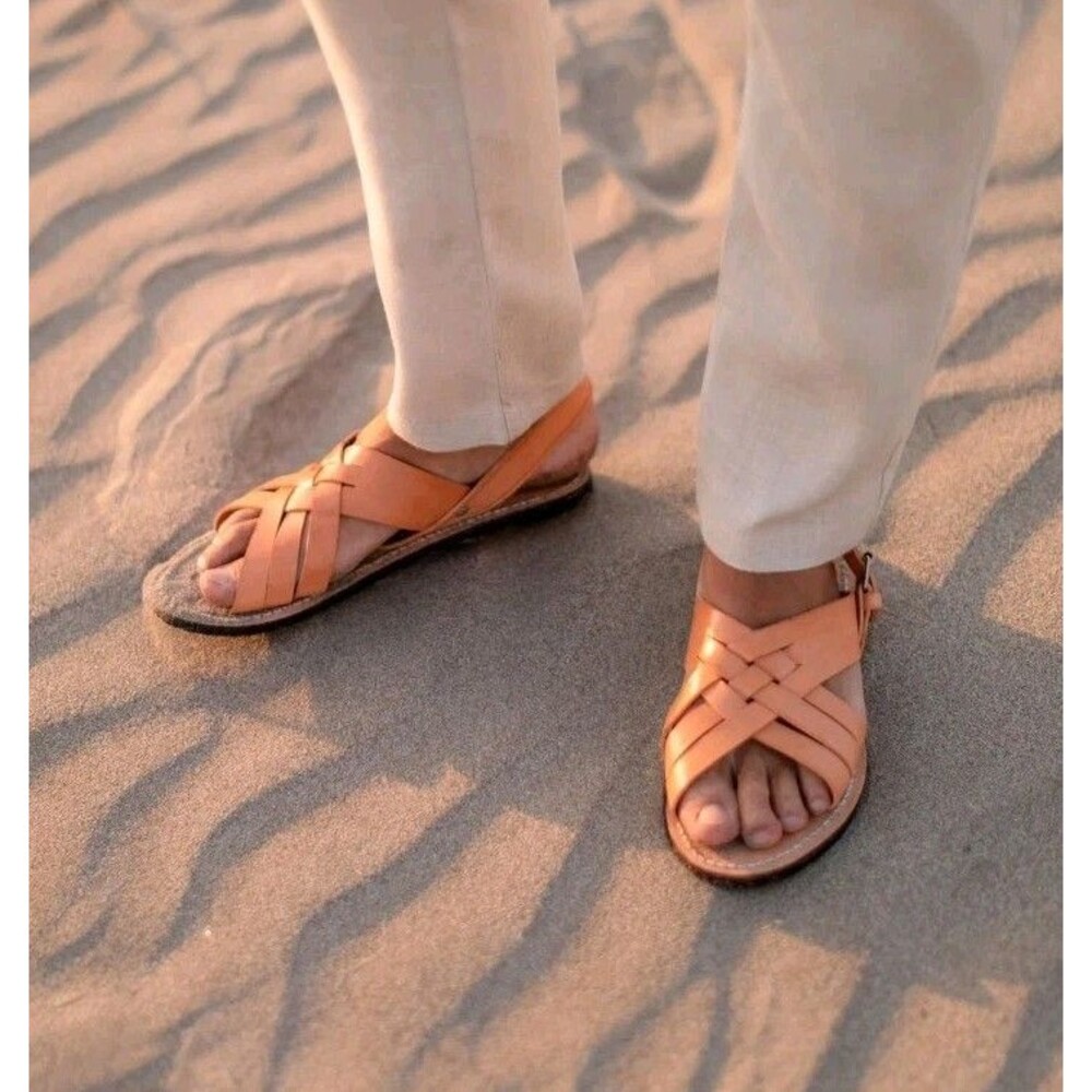 Alex Crane Primo Sandals Light Brown Taupe sz 9 Men